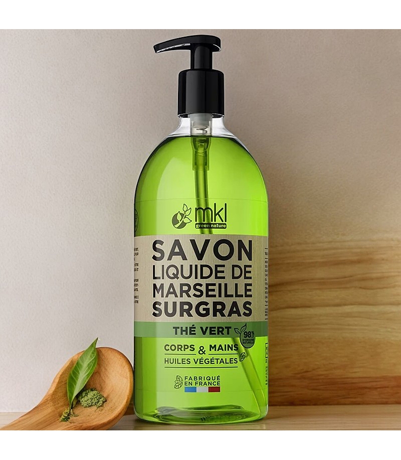 Savon liquide de Marseille thé vert MKL Green Nature 1l