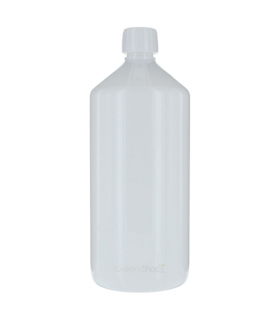 Bouteille Veral En Plastique Blanc 1l Avec Bouchon A Vis Blanc Et Anneau D Inviolabilite 1 Piece Aromadis