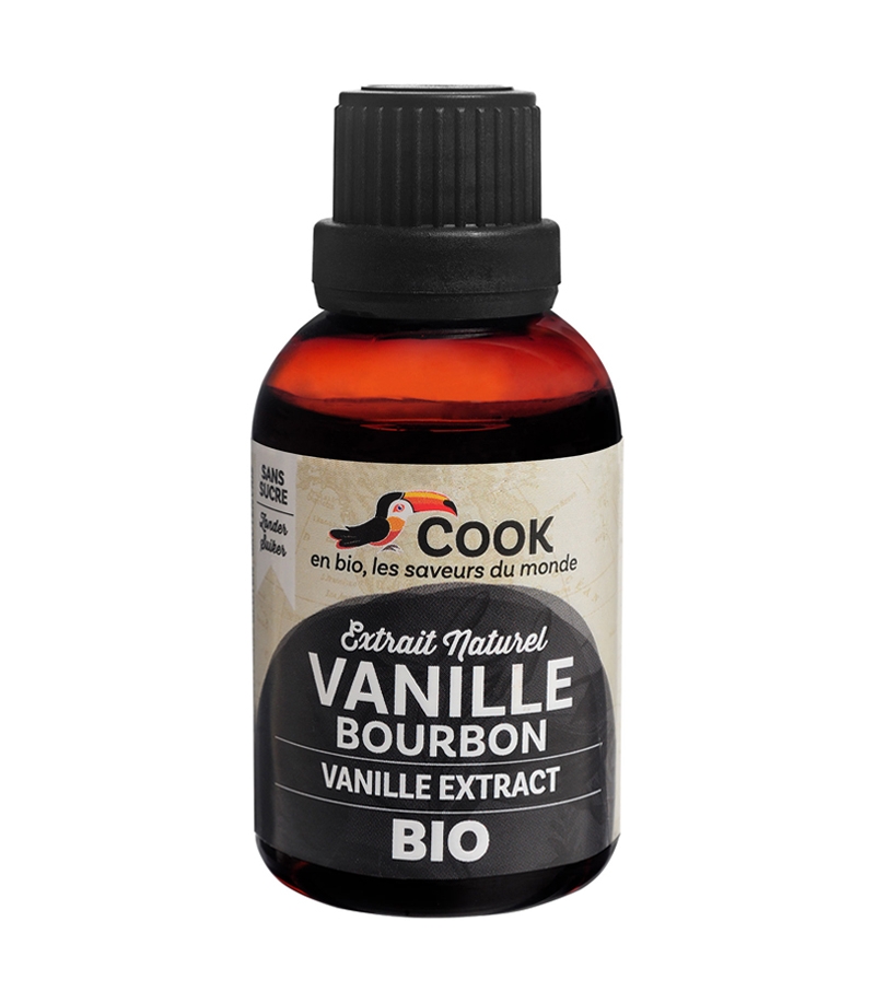 Extrait de vanille Bourbon BIO Cook 40ml (sans arôme artificiel)