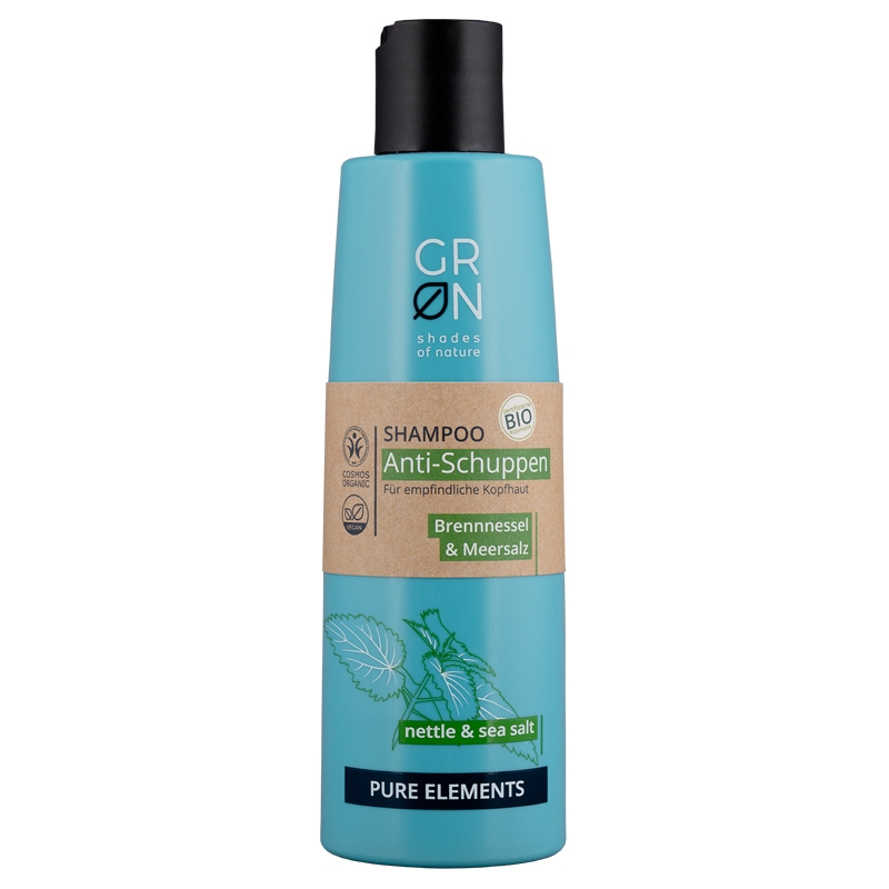 Anti Schuppen Bio Shampoo Brennessel Meersalz 250ml Grn Pure Elements