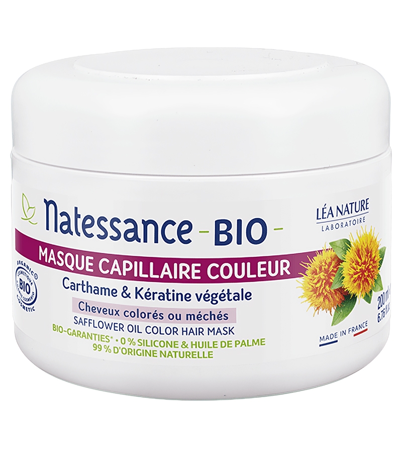 Masque capillaire couleur BIO kératine végétale Natessance 200ml