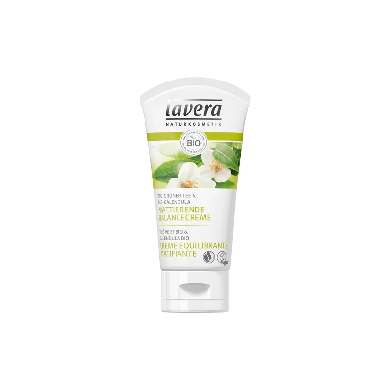 Mattierende BIO-Balancecreme Grüner Tee & Calendula - 50ml - Lavera