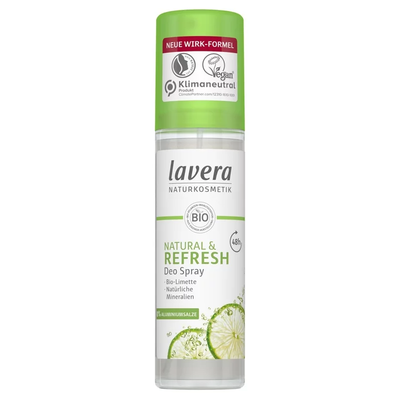 Déodorant spray 48h Refresh BIO citron vert - 75ml - Lavera