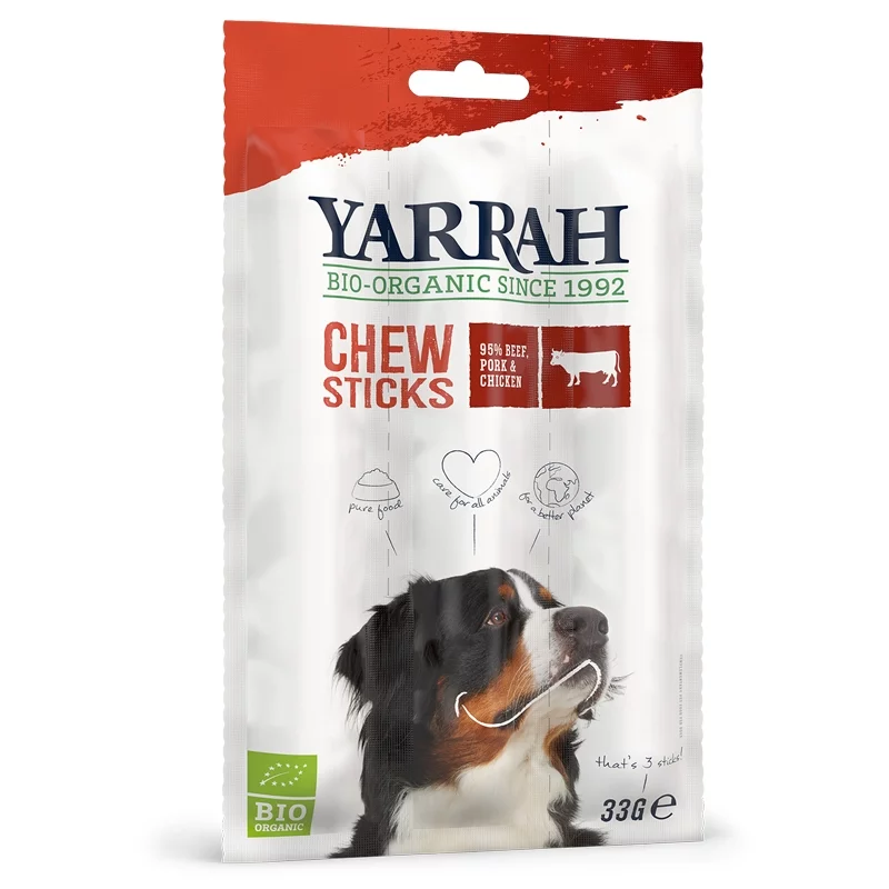 Friandises à mâcher boeuf avec spiruline pour chien BIO - 33g - Yarrah