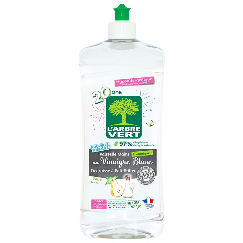 Liquide vaisselle main peaux sensibles, L'arbre Vert (750 ml)