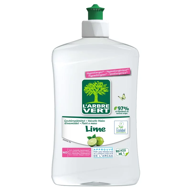 Liquide vaisselle Citron Vert 500 ml L'Arbre Vert