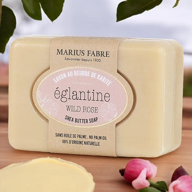 Savonnette au beurre de karité & églantine - 100g - Marius Fabre