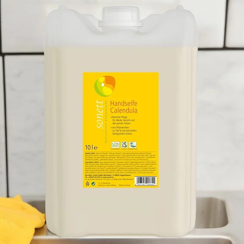 Flüssige Seife für Hände, Gesicht & Körper Calendula Öko - 10l - Sonett﻿