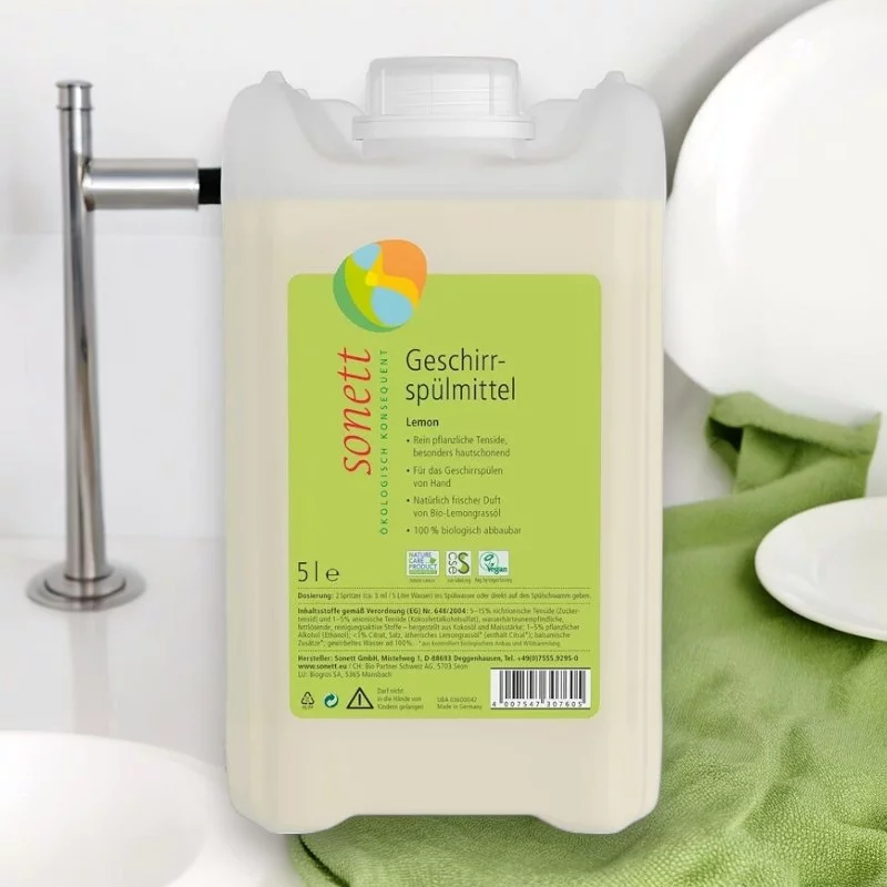 Liquide vaisselle écologique lemongrass - 5l - Sonett﻿