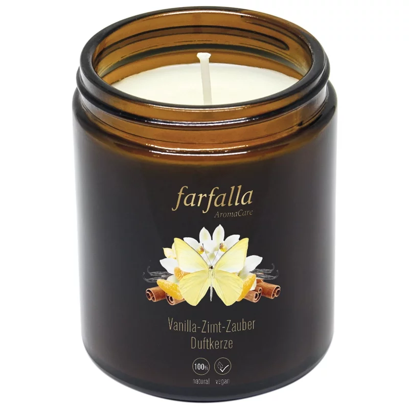 Aroma-Duftkerze Vanilla-Zimt-Zauber - 160g - Farfalla