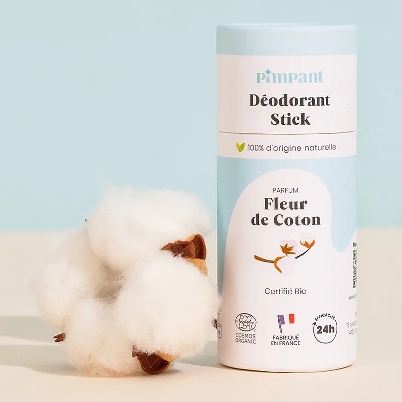 Déodorant stick BIO fleur de coton - 50g - Pimpant