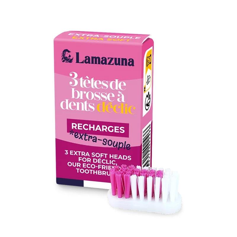 Recharge 3 têtes de brosse à dents Extra Souple - 3 pièces - Lamazuna