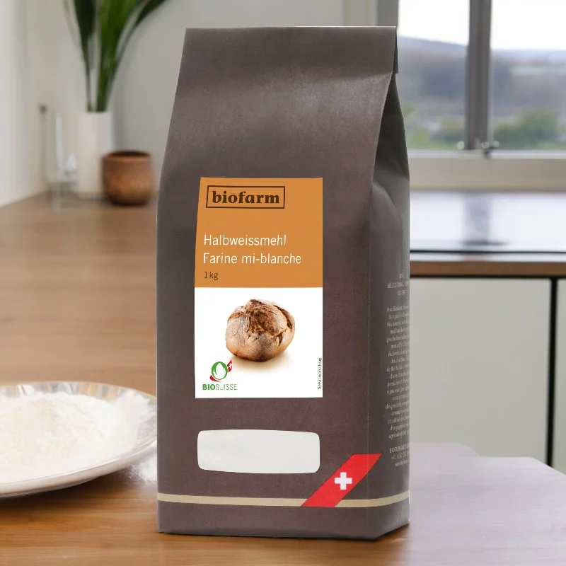 BIO-Halbweissmehl Schweiz - 1kg - Biofarm