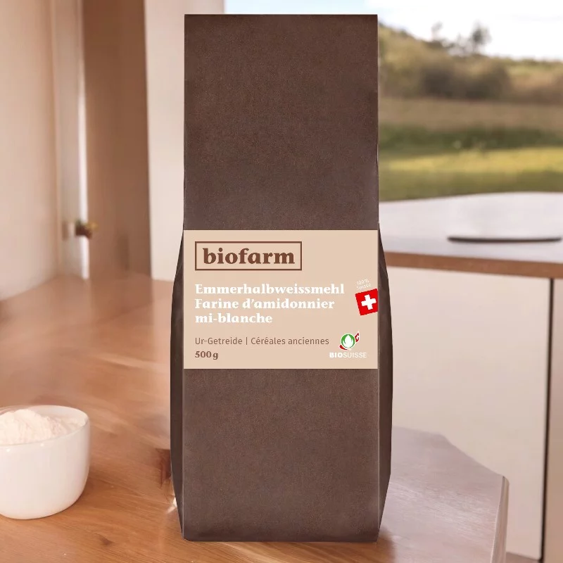 BIO-Emmerhalbweissmehl Schweiz - 500g - Biofarm