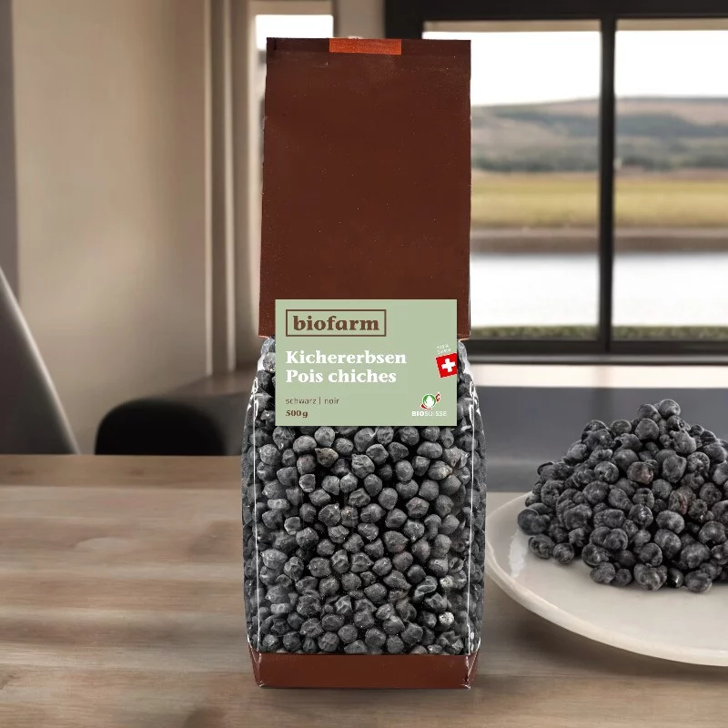 Schwarze BIO-Kichererbsen Schweiz - 500g - Biofarm