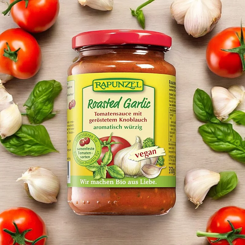 Sauce tomate à l'ail grillé BIO - 350g - Rapunzel