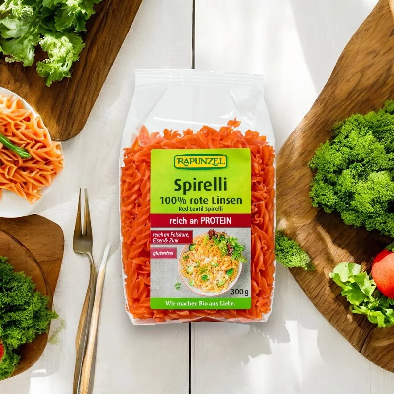 Rote BIO-Linsen Spirelli - 300g - Rapunzel