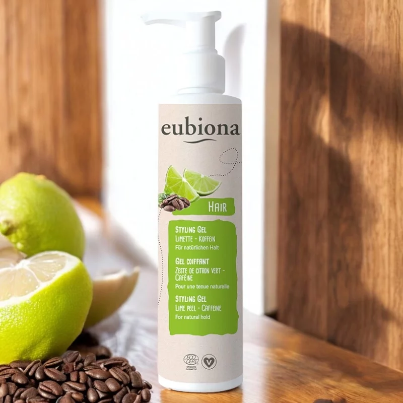 Gel coiffant BIO ﻿citron vert & caféine - 200ml - Eubiona