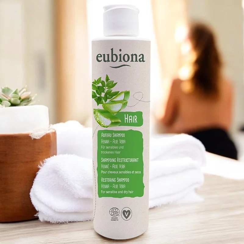 Shampooing restructurant BIO henné & aloe vera - 200ml - Eubiona