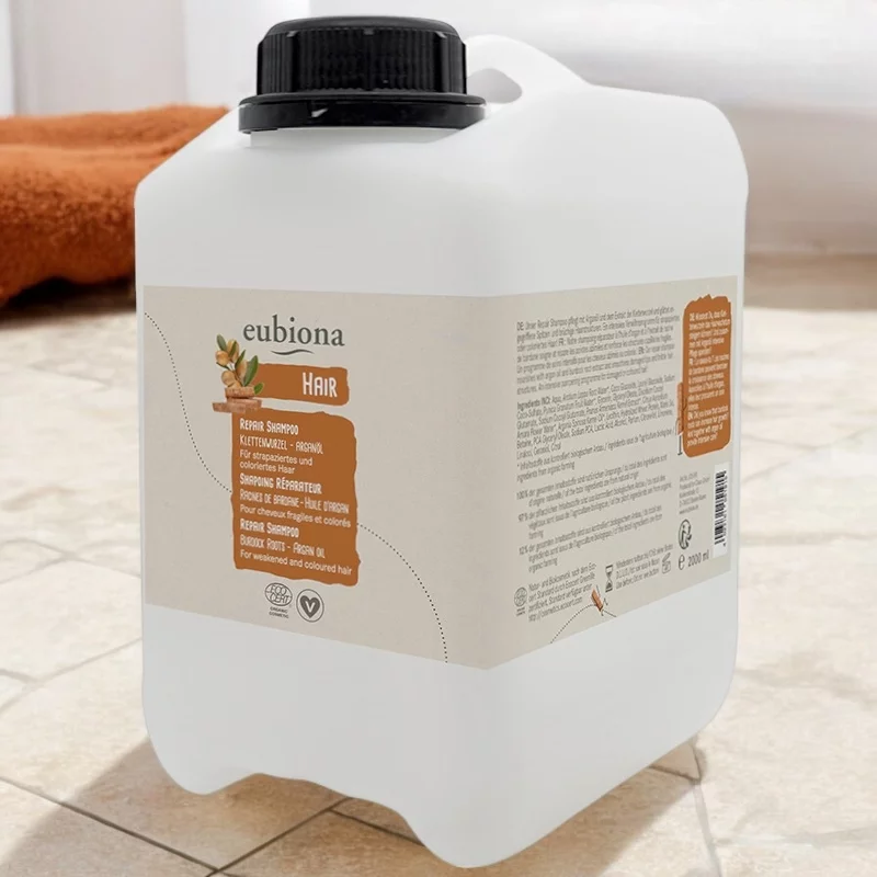 Shampooing réparateur BIO ﻿racine de bardane & argan - 2l - Eubiona