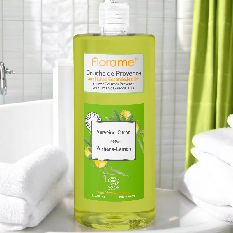 Gel douche BIO verveine & citron - 1l - Florame