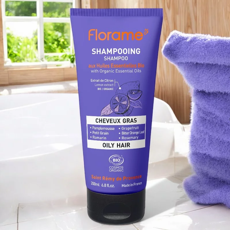 Shampooing cheveux gras BIO pamplemousse & romarin - 200ml - Florame