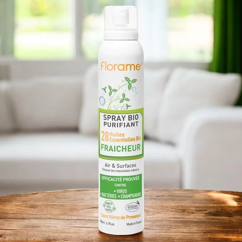 Reinigendes Spray Bio Frische 28 Ätherische Öle - 180ml - Florame