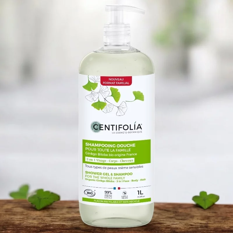 Dusch-Shampoo Familie Ginkgo biloba BIO - 1l - Centifolia