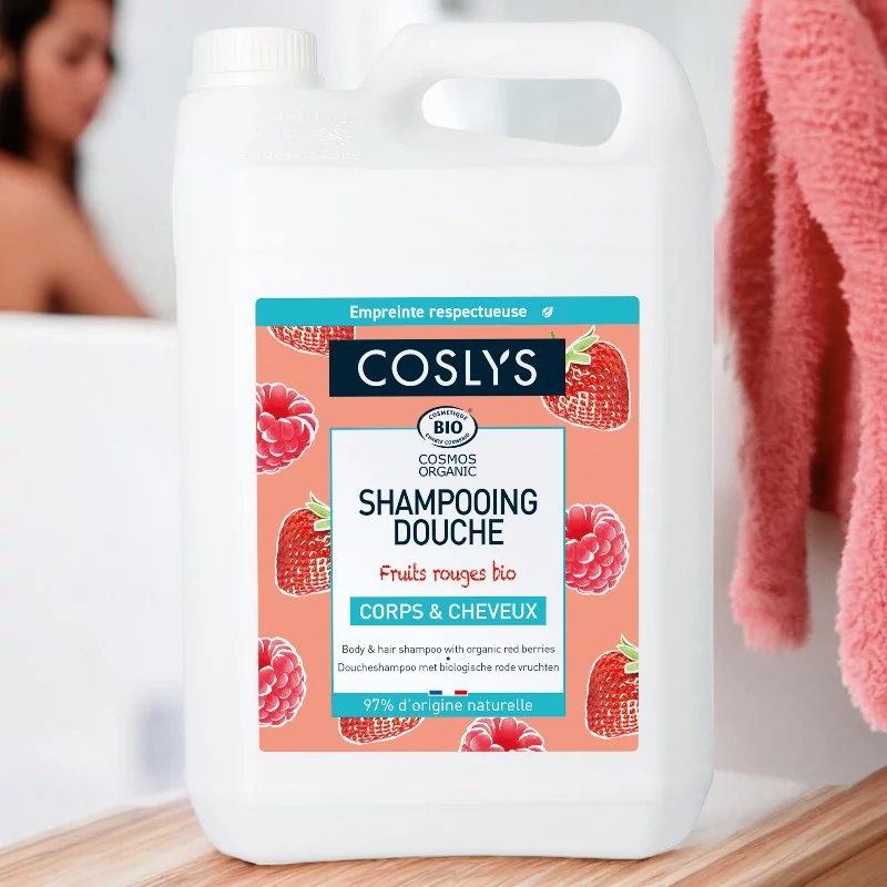 Shampooing douche BIO fruits rouges - 5l - Coslys