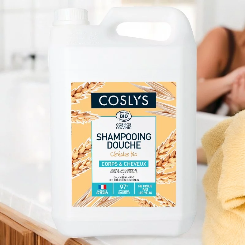 Shampooing douche BIO céréales - 5l - Coslys