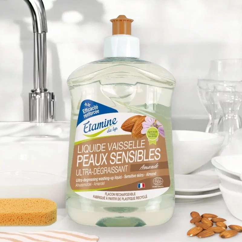 Liquide vaisselle dégraissant peaux sensibles amande - 500ml - Etamine du Lys