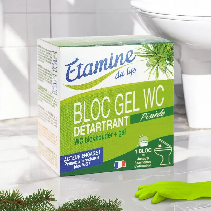 Ökologischer WC Gelblock Entkalker Pinie & Eukalyptus - 50ml Etamine du Lys