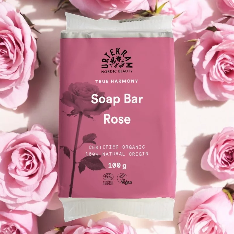 BIO-Seife für reine Verwöhnung Rose - 100g - Urtekram