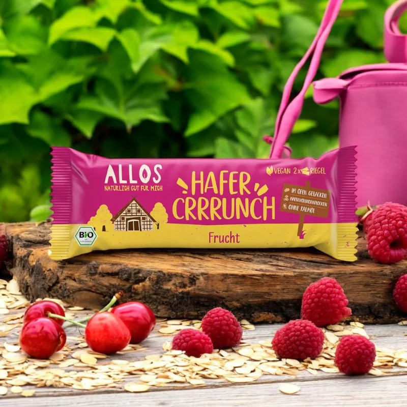 Barre croustillante d'avoine aux fruits BIO - 50g - Allos