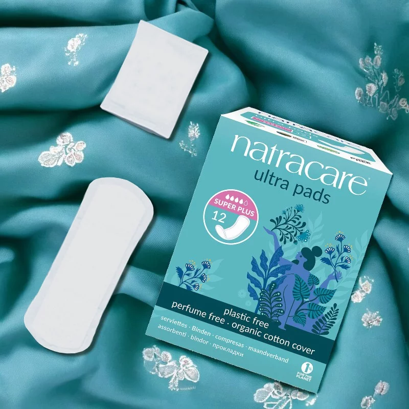 Serviettes hygiéniques super plus BIO flux fort - 12 pièces - Natracare﻿