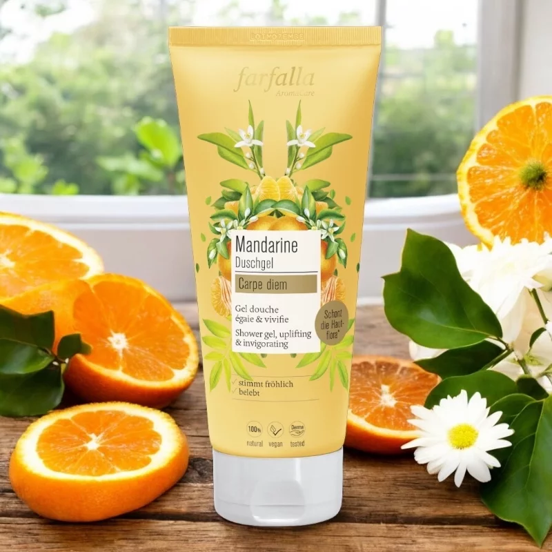 Feuchtigkeitsspendendes BIO-Duschgel Mandarine - 200ml - Farfalla