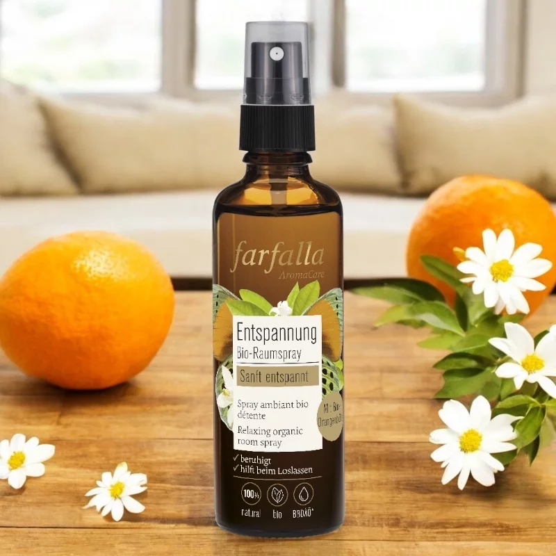 Entspannender BIO-Raumspray Orangenblüte - 75ml - Farfalla