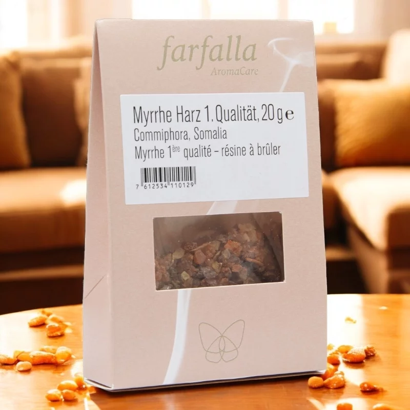 Résine à brûler Myrrhe 1ère qualité - 20g - Farfalla