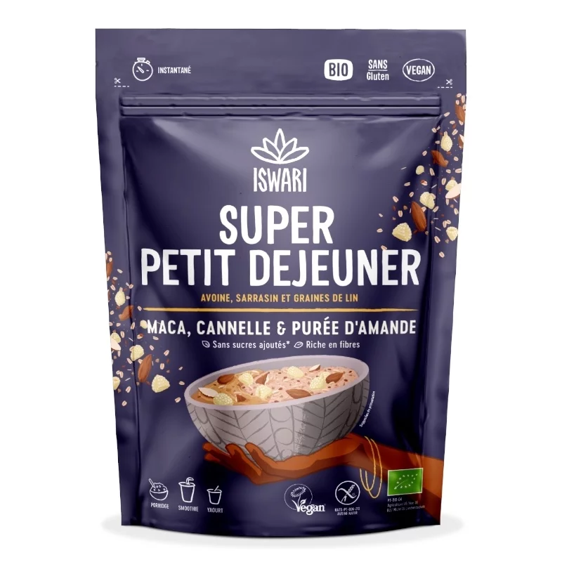 Super petit déjeuner maca cannelle & amande BIO - 360g - Iswari