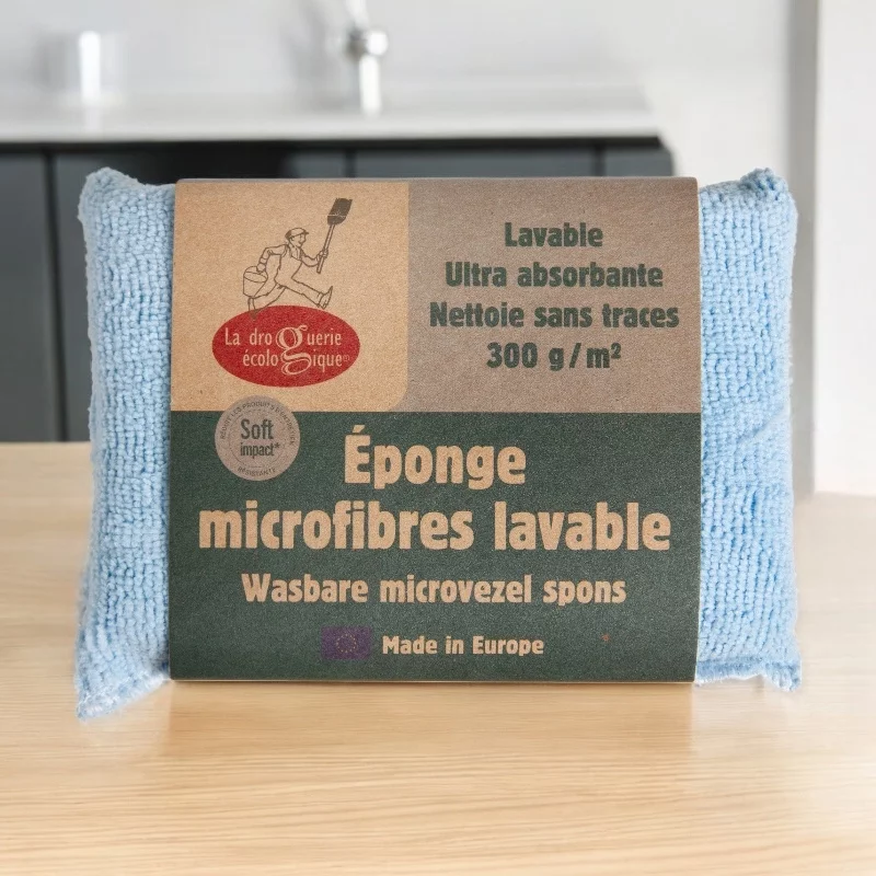 Éponge bleue en microfibres universel - La droguerie écologique