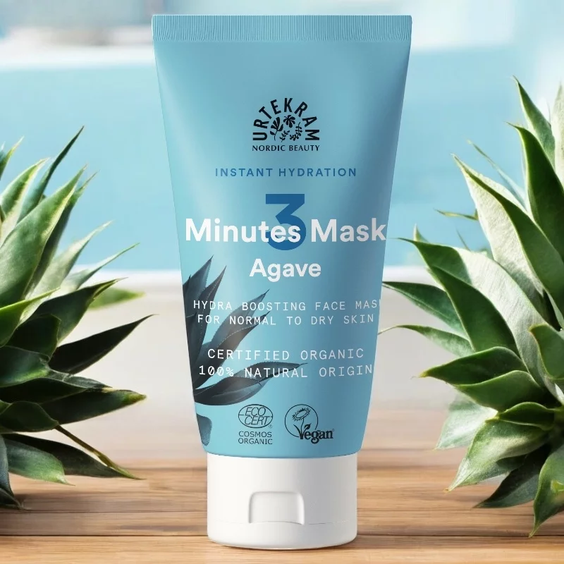 3 Minuten feuchtigkeitsspendende Gesichtsmaske Agave BIO - 75ml - Urtekram