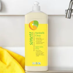Öko flüssige Seife für Hände, Gesicht & Körper Citrus - 1l - Sonett﻿