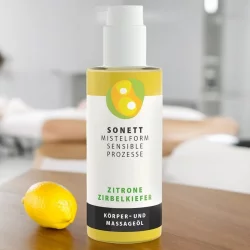 Natürliches Massageöl Zitrone & Zirbelkiefer - 145ml - Sonett