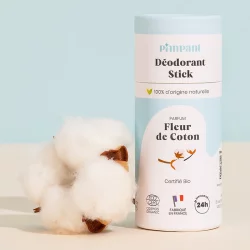 Déodorant stick BIO fleur de coton - 50g - Pimpant