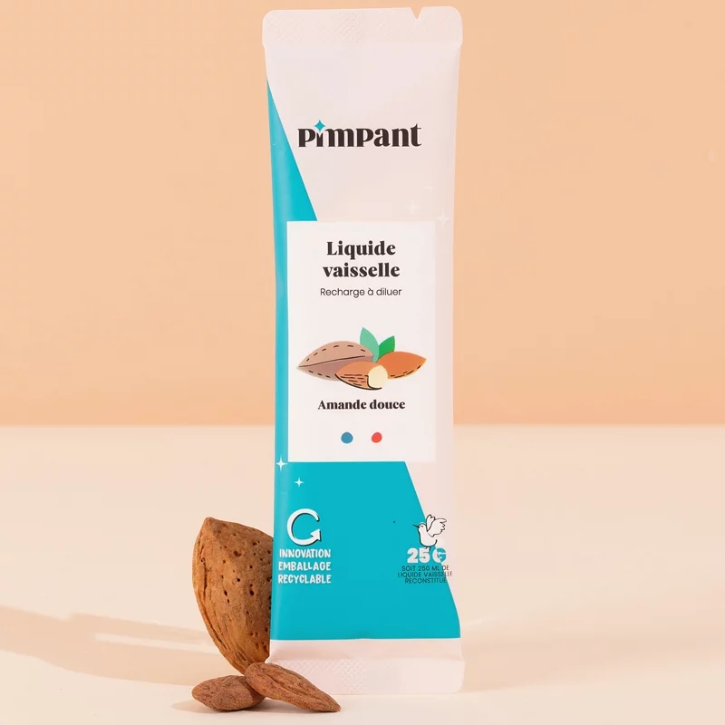 Liquide vaisselle recharge à diluer ECO amande douce - 25g - Pimpant